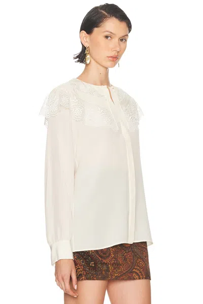 Chloé Lace Blouse In White
