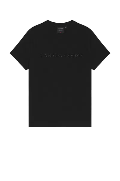 Canada Goose Big Chest Mini Embroidered T-shirt For Men In Black