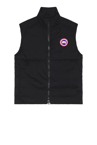Canada Goose Padded High Collar Vest With Zipper Closure In Black