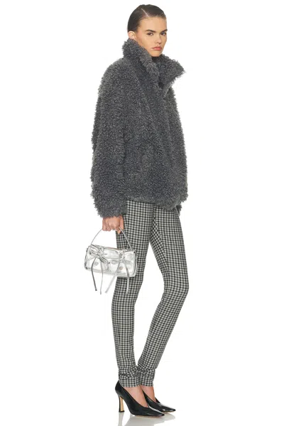 Acne Studios Micro Multipocket Luxe Metallic Leather Crossbody Bag In Silver
