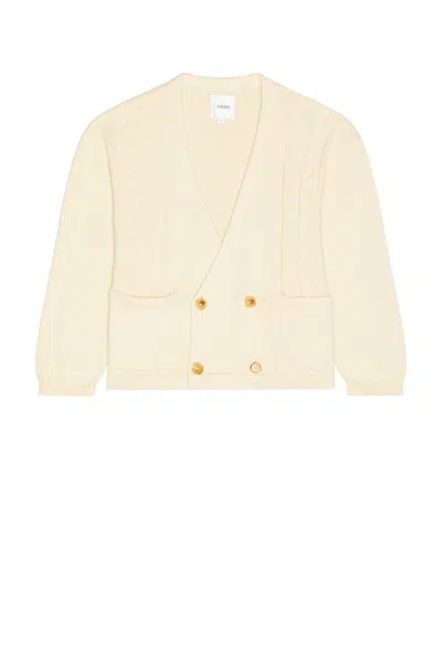 Found Double Breasted Cable Knit Cardigan In Neutral