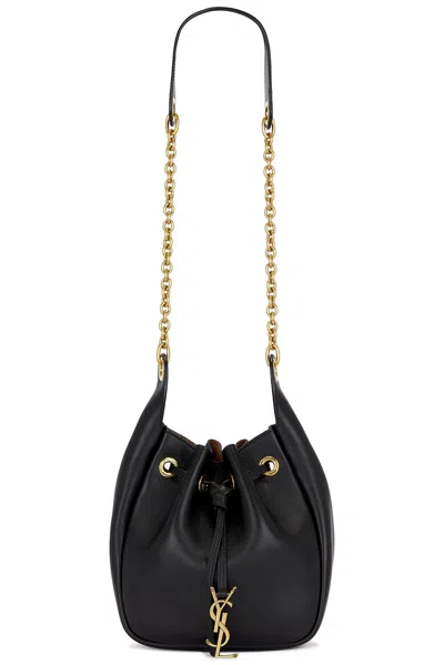 Saint Laurent Cassandre Drawstring Leather Shoulder Bag