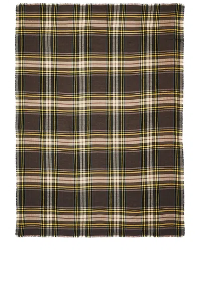 Saint Laurent Large Fringed Scarf In Multi