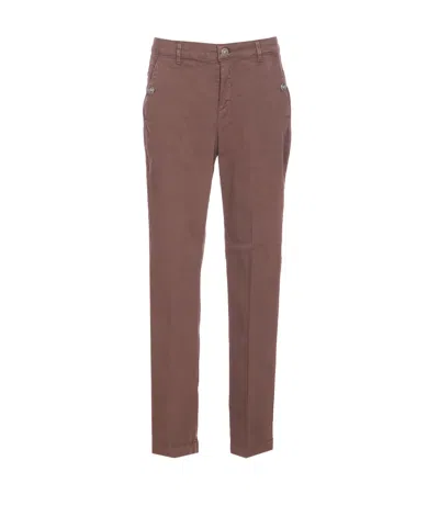 Liu •jo Buttoned Jeans With Side And Back Pockets In Brown