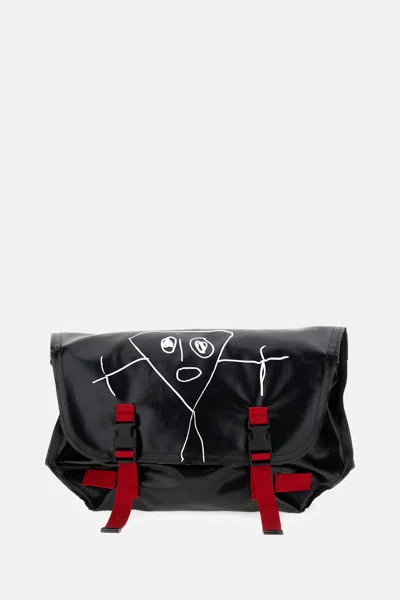 Plan C Pili E Bianca Medium Shopper Bag In Black