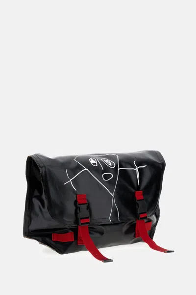 Plan C Pili E Bianca Medium Shopper Bag In Black