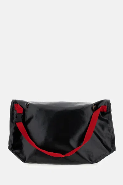 Plan C Pili E Bianca Medium Shopper Bag In Black