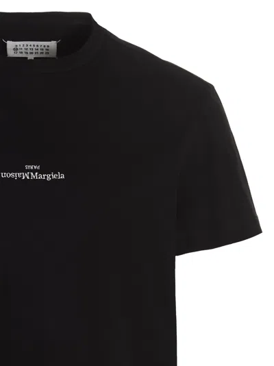Maison Margiela Distorted Logo T-shirt In Black