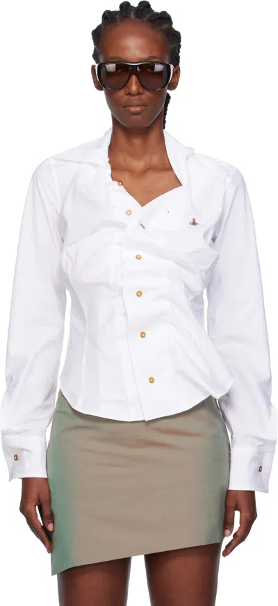 Vivienne Westwood "drunken" Shirt In White