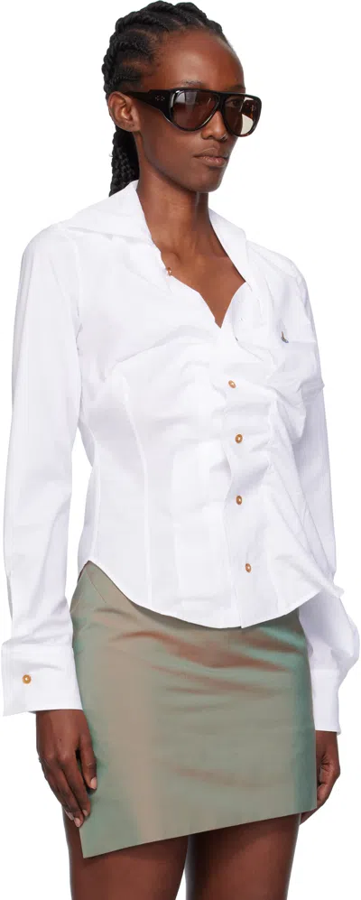 Vivienne Westwood "drunken" Shirt In White