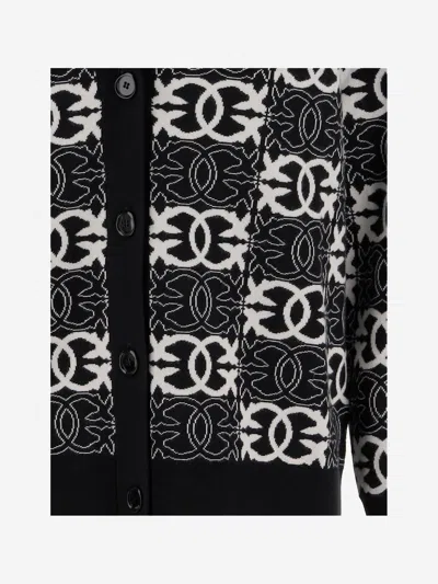 Pinko V-neck Long Sleeve Knit Cardigan Design In Multi