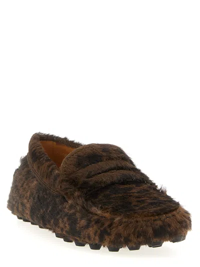 Tod's Moccasin "gommino Macro" In Brown