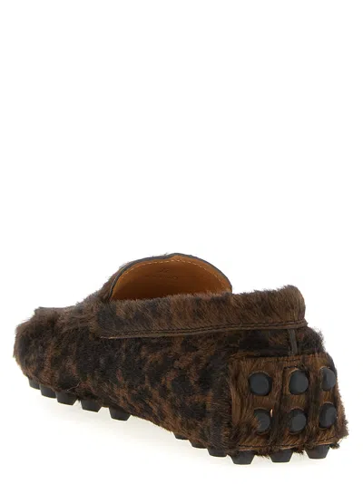 Tod's Moccasin "gommino Macro" In Brown