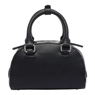 Diesel 1dr Dome-leather Bowling Bag In Black