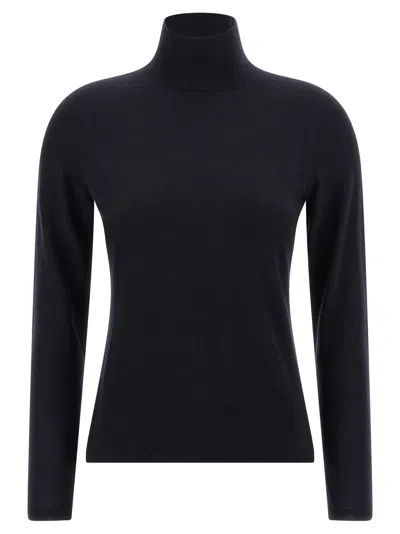 Max Mara Adda Tight-fitting Turtleneck Sweater Runway In Black
