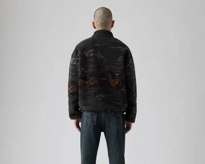 Levi's Idyllwild Sherpa Popover Jacket In Black