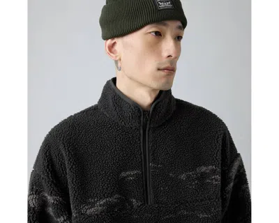 Levi's Idyllwild Sherpa Popover Jacket In Black