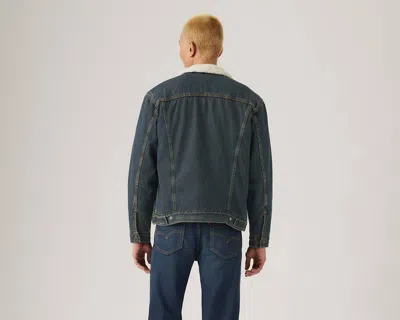 Levi's Type Iii Fleece Lined Denim Trucker Jacket In Black