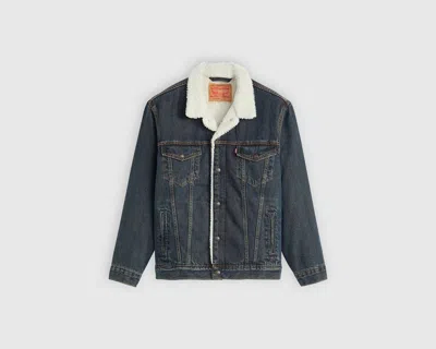 Levi's Type Iii Fleece Lined Denim Trucker Jacket In Black