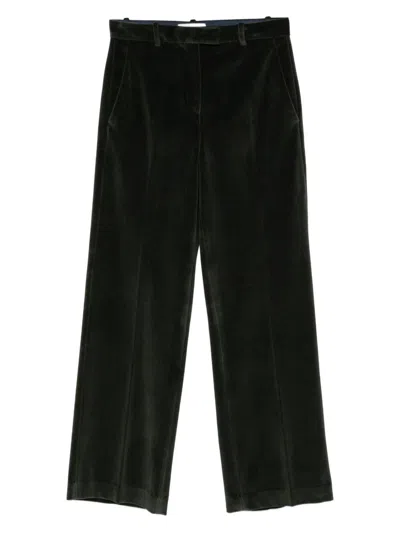 Circolo 1901 Wide-leg Cotton Trousers Featuring Multiple Pockets In Black