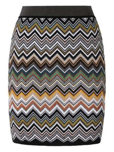 Missoni Mini Skirt With Chevron Pattern In Multi