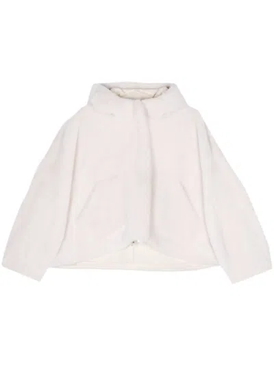 Blancha Reversible Leather Coat In Weiss