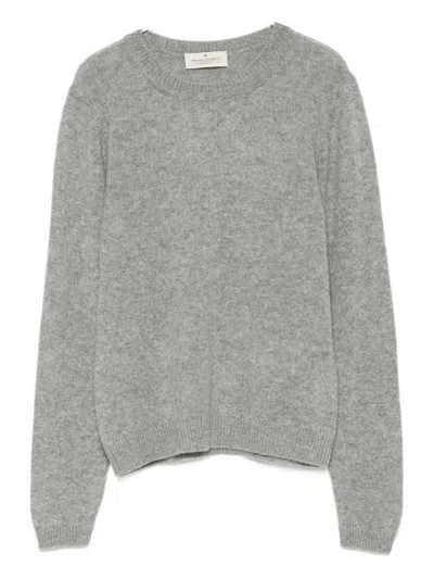 Bruno Manetti Grey Cashmere Wool Crew Neck Sweater In Gray