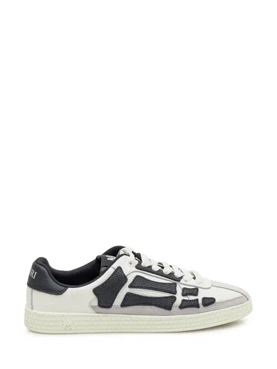 Amiri Multicolor Leather And Suede Pacific Bones Sneakers In Black