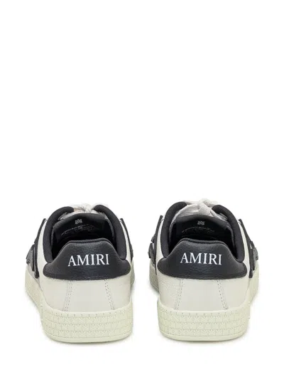 Amiri Multicolor Leather And Suede Pacific Bones Sneakers In Black