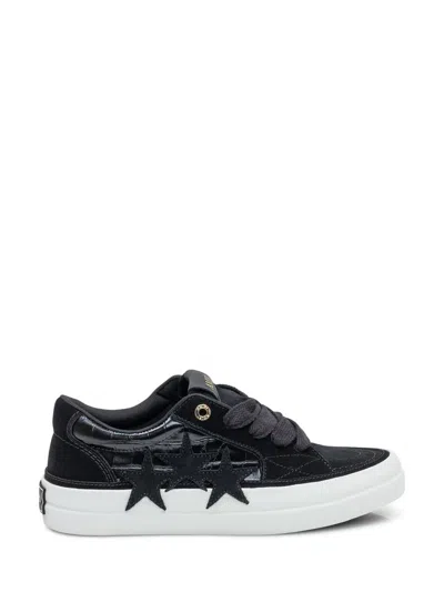 Amiri Black Leather Sunset Skate Sneakers In Black