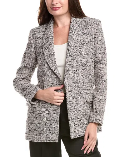 Maje Wool-blend Blazer In Gray
