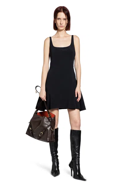 Givenchy Fluted Mini Dress In Black