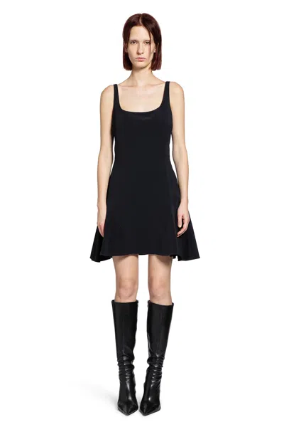 Givenchy Fluted Mini Dress In Black