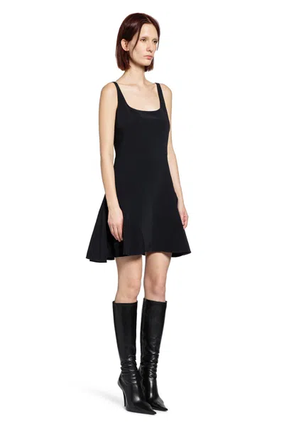 Givenchy Fluted Mini Dress In Black