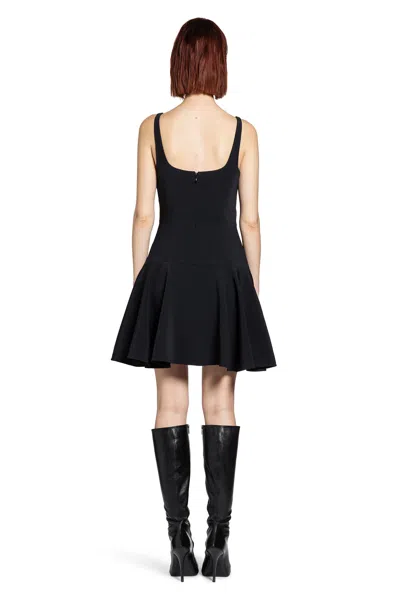 Givenchy Fluted Mini Dress In Black