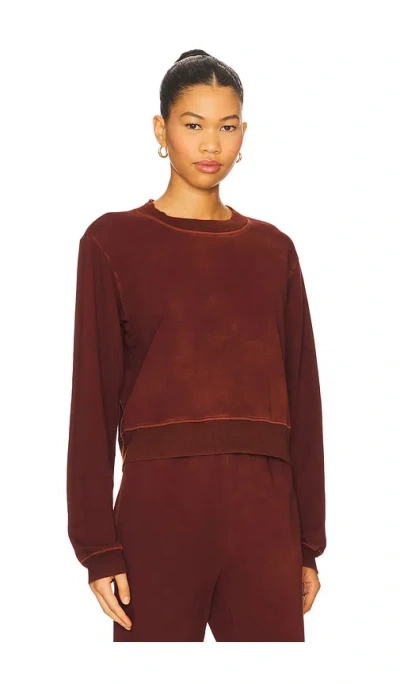 Cotton Citizen Roma Crewneck Sweatshirt In Burgundy