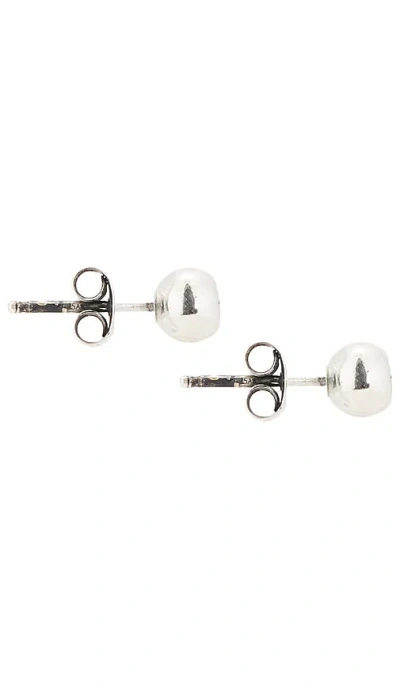 Two Jeys 8 Ball Earrings In Silver
