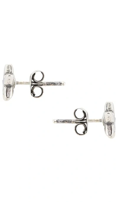 Two Jeys Enameled Star Studs In Silver