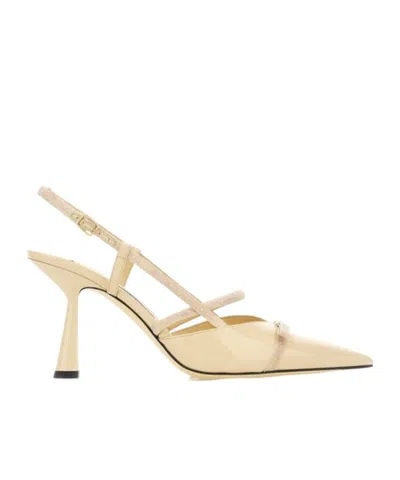 Jimmy Choo Danica Slingback Pointed-toe Heeled Pumps In Neutral