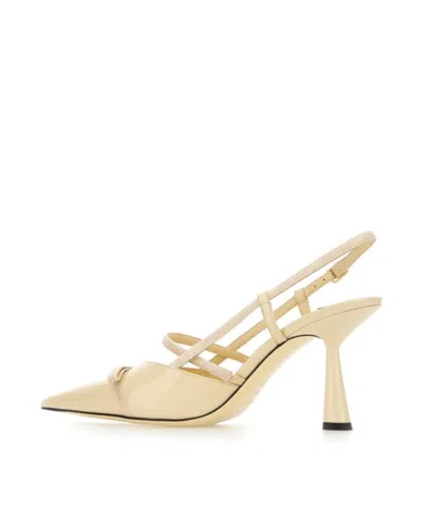 Jimmy Choo Danica Slingback Pointed-toe Heeled Pumps In Neutral