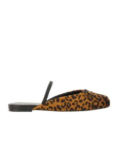 Stuart Weitzman Prima Leopard-print Calf-hair Ballet Mules In Animal Print