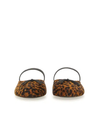 Stuart Weitzman Prima Leopard-print Calf-hair Ballet Mules In Animal Print