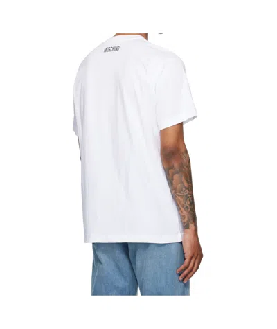 Moschino Crew Neck Graphic Print Short Sleeves In White