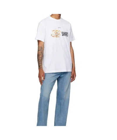 Moschino Crew Neck Graphic Print Short Sleeves In White