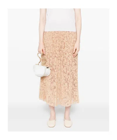 Ermanno Scervino Beige Elegance In Skirt In Neutral