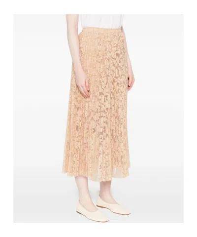 Ermanno Scervino Beige Elegance In Skirt In Neutral
