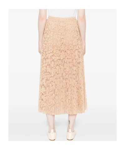 Ermanno Scervino Beige Elegance In Skirt In Neutral