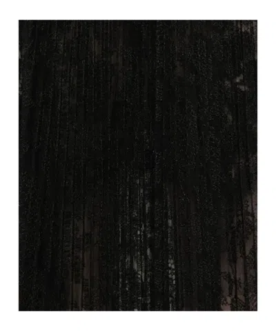 Ermanno Scervino Midi Skirt With Lace Overlay Design In Black