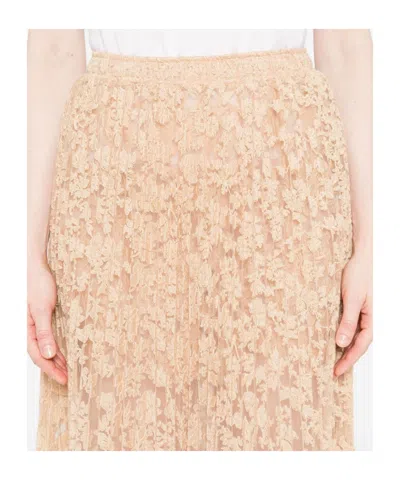 Ermanno Scervino Beige Elegance In Skirt In Neutral