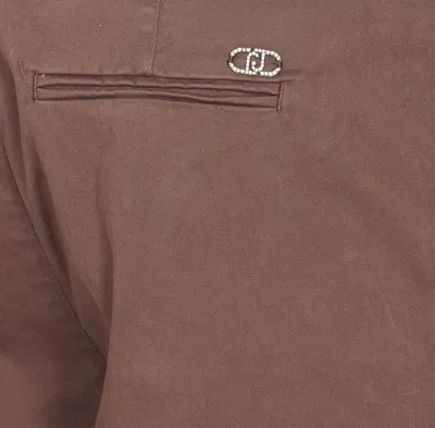 Liu •jo Belt Loop Casual Pants In Brown